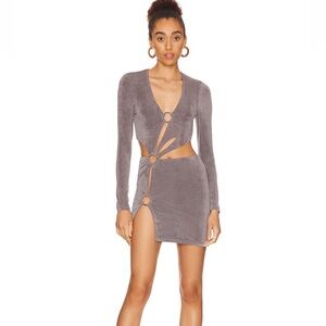 Cut out long sleeve dress